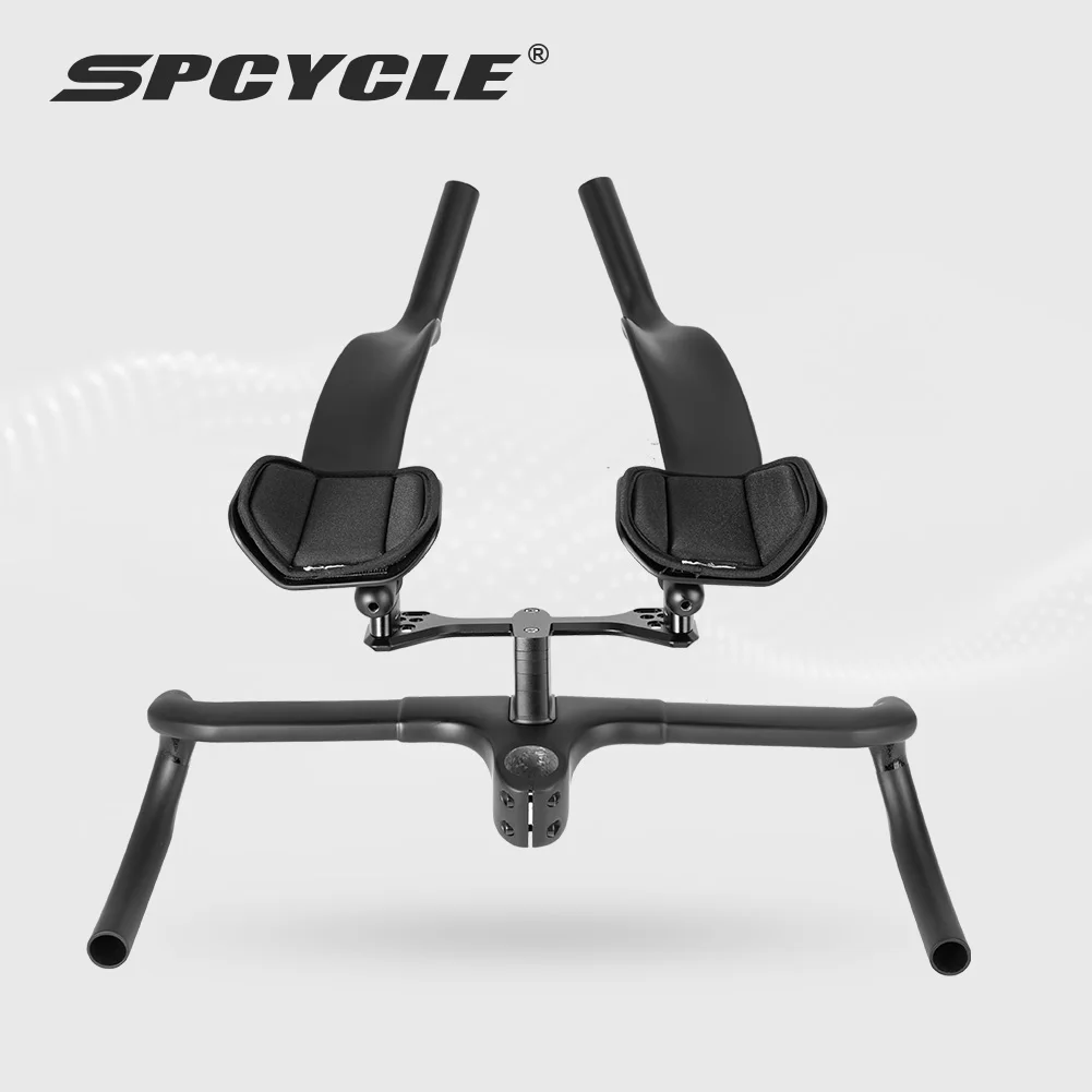 

Spcycle HB-069 High Strength Carbon Fiber Integrated Handlebar Road Bike Gravel Bicycle Aero Handlebar with Adjustable Rest Bar