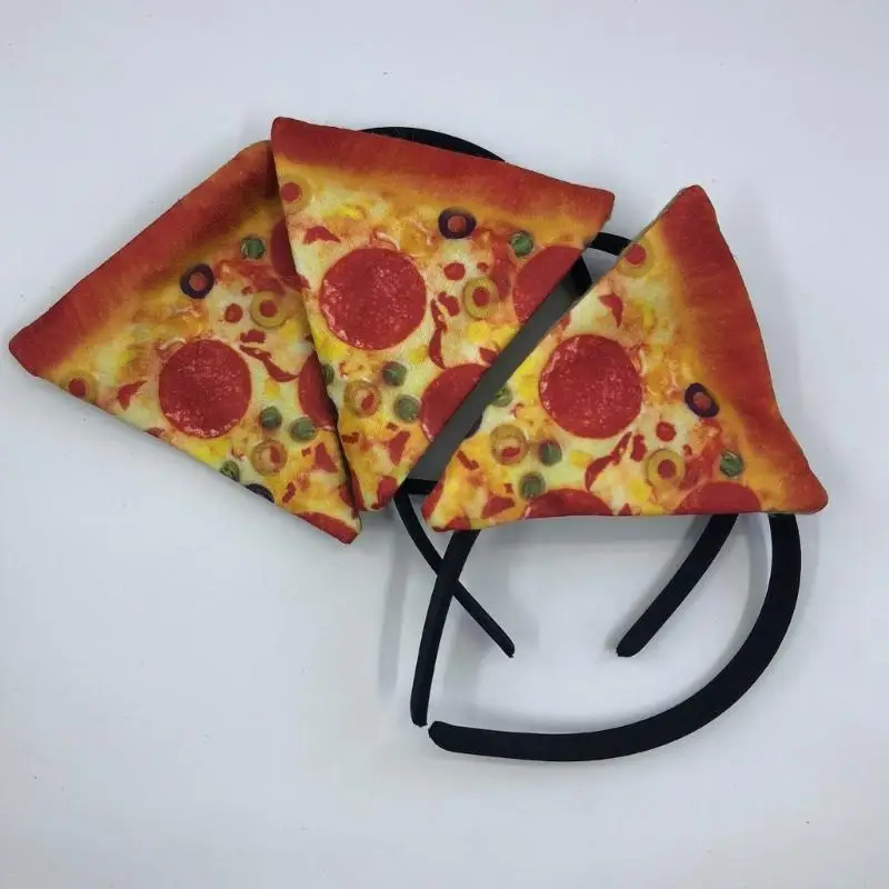 

L5YA Funny Pizza Headband Novelty Carnival Party Headband Dress up Cosplay Headband