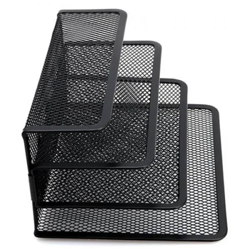 Multifunctional Black Mesh Letter Desk File Holder Magazine Organizer Mail Business Document Tray School Supplies Accessories