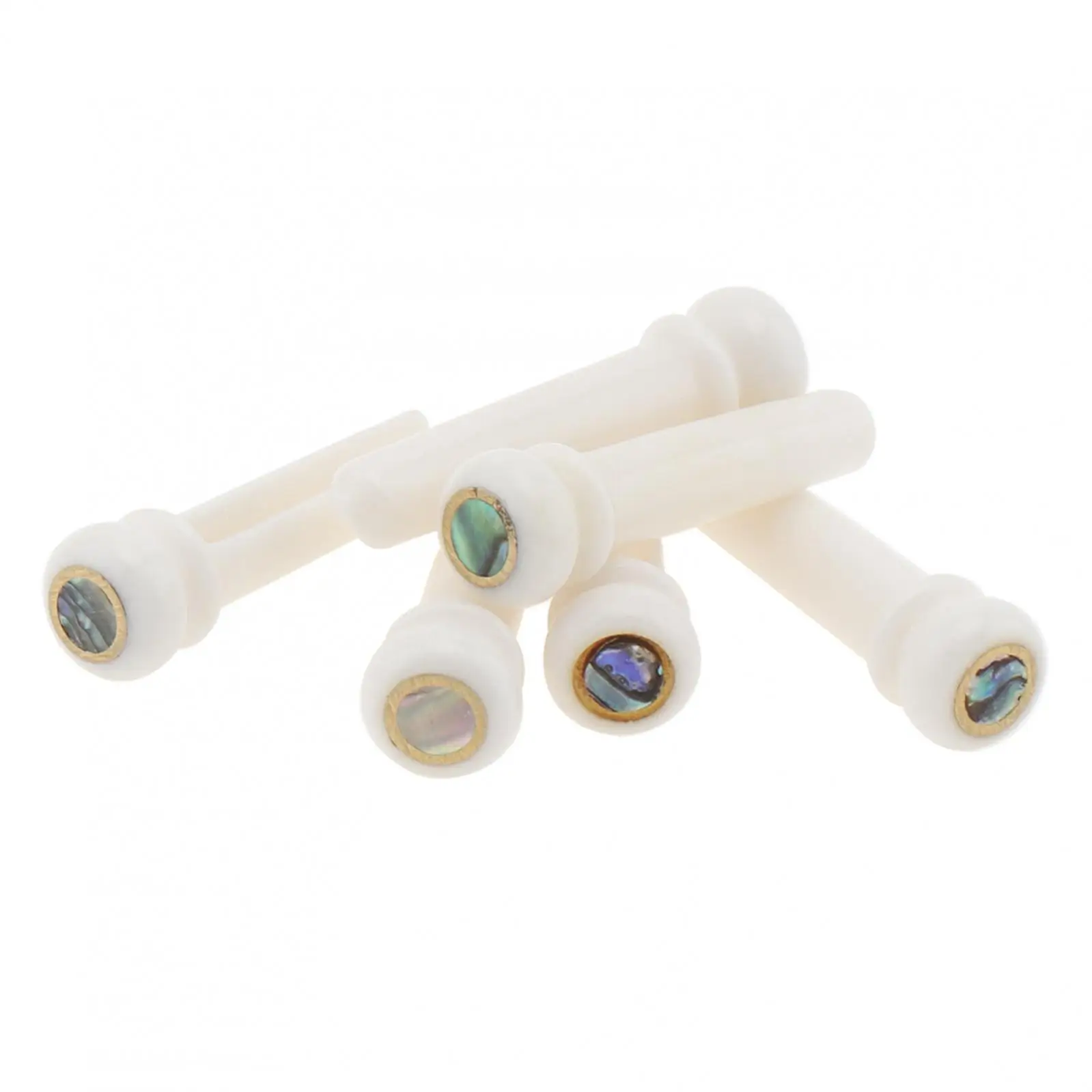 

6pcs/lot Pure Bone Top Inlaid Abalone Shell Dots Acoustic Guitar Bridge Pins, Guitar Pegs Replacement Guitar Parts