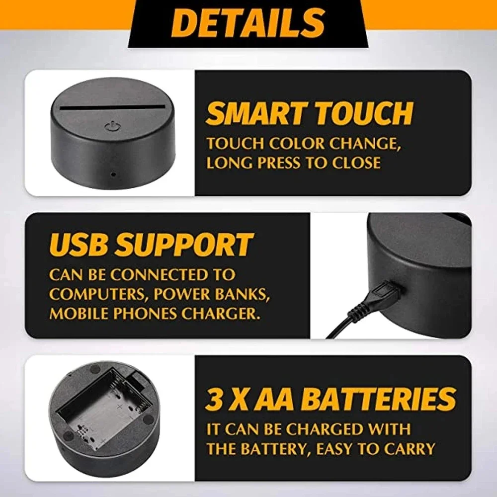 2025 سوبر ماريو براذرز سباق ضوء الليل ثلاثية الأبعاد الإضاءة ضوء 16 لون اللمس قابل للتعديل USB شحن ديكور هدية الكريسماس