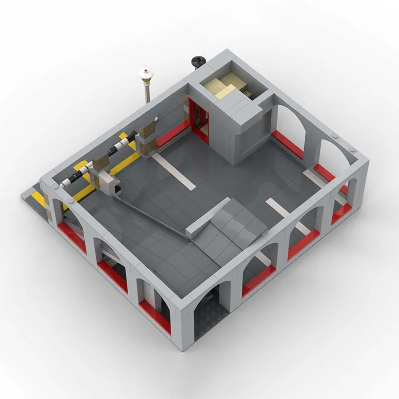 1213PCS Modular Small Car Parking Garage MOC DIY Model Building Blocks – Automated Vehicle Stacker