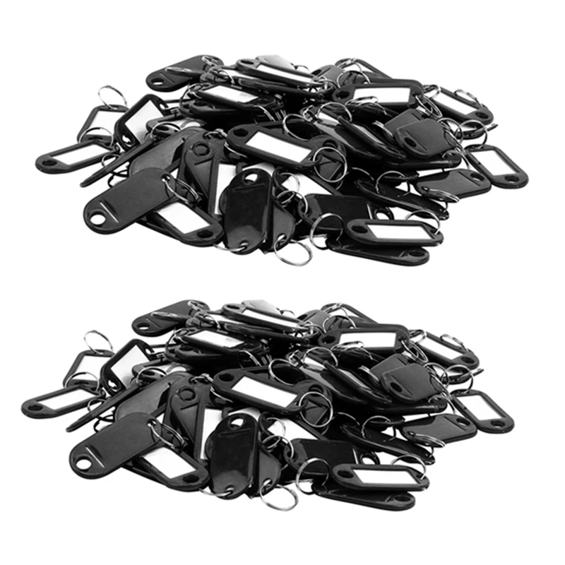 Key Ring Tags(200Pcs Black)