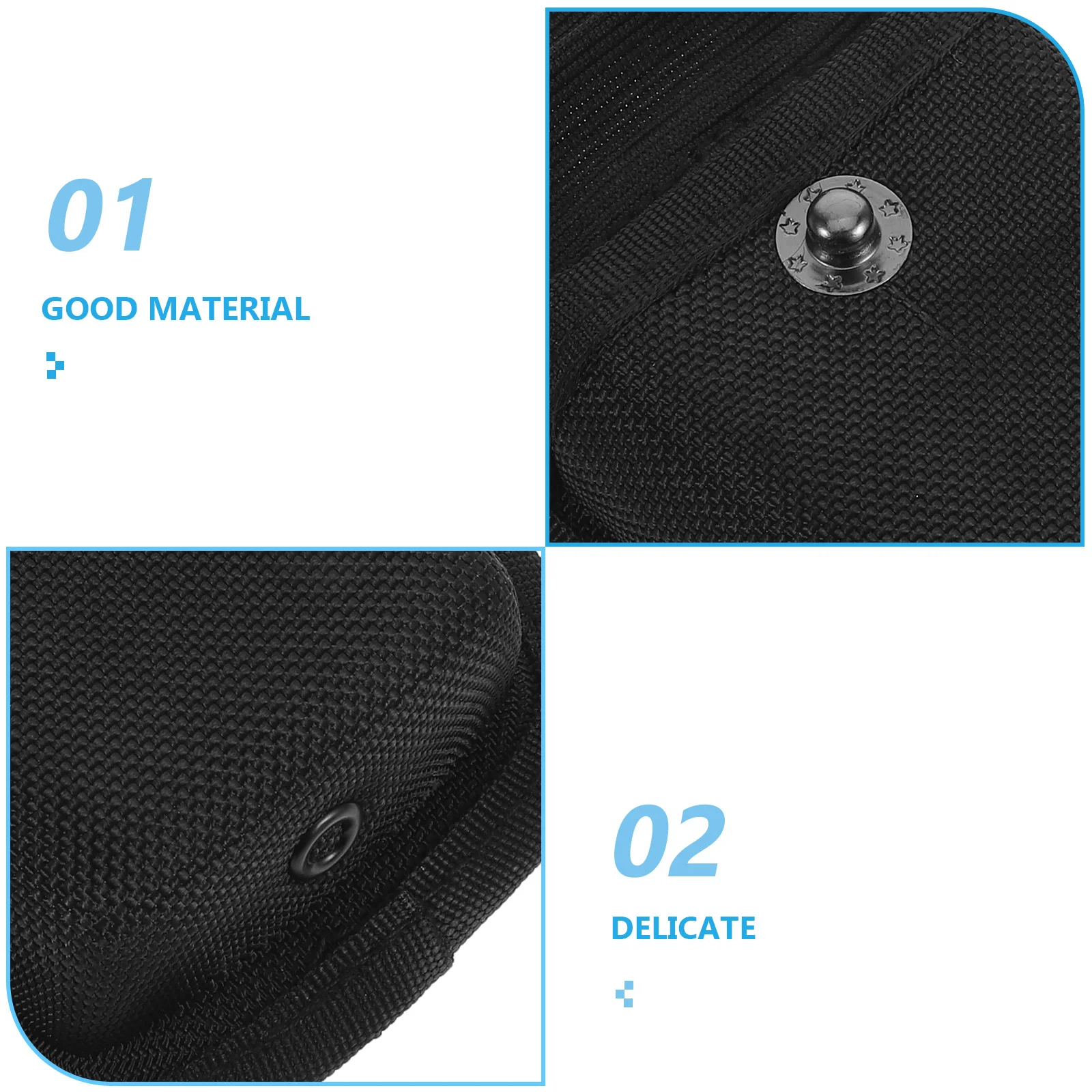 ウエストアクセサリーポーチ ブラックナイロン 耐久性のあるデューティーベルトホルダー マルチポケットオーガナイザー アウトドアセキュリティミッション用