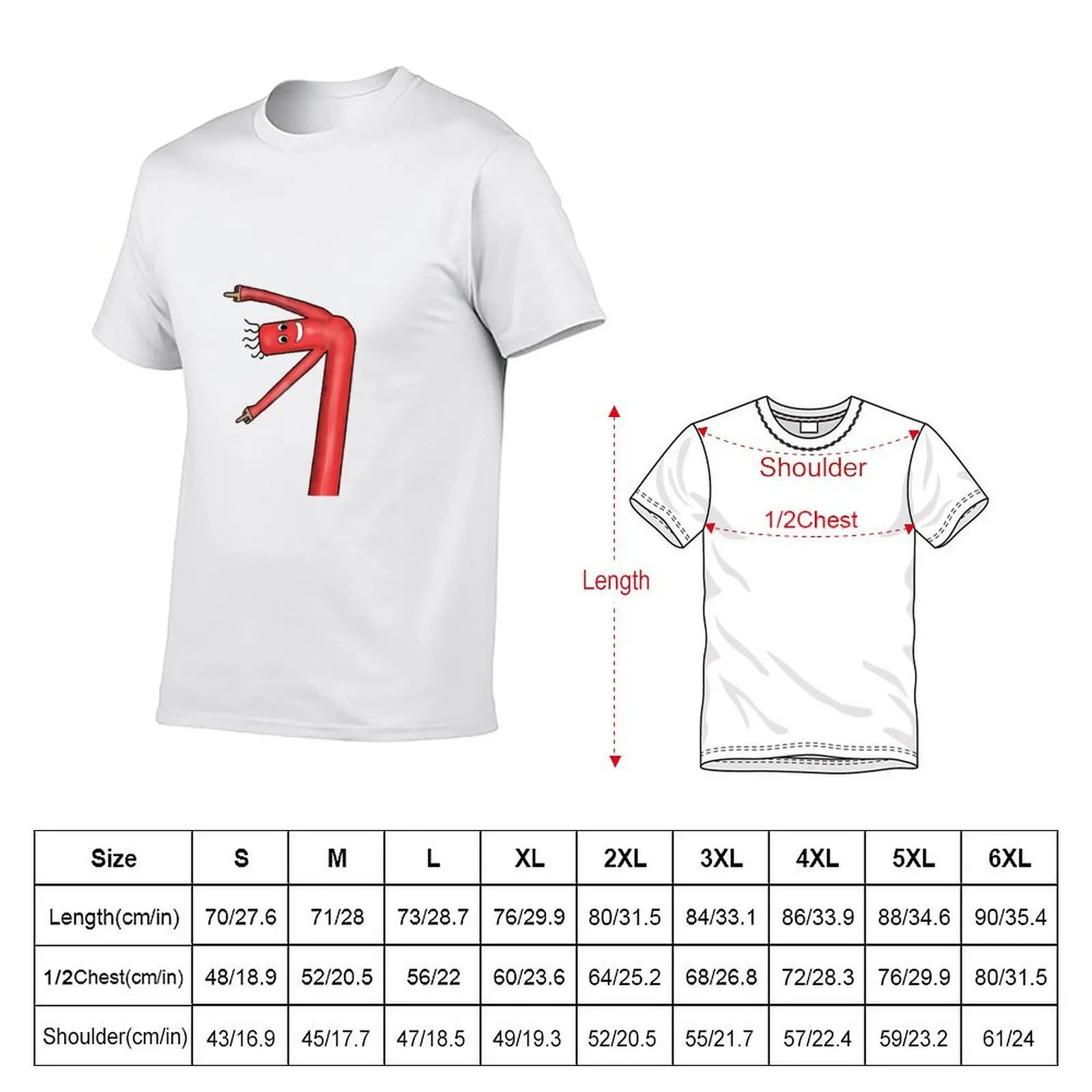 wacky waving inflatable tube car dealer man T-Shirt designer shirts plus size clothes mens t shirts casual stylish