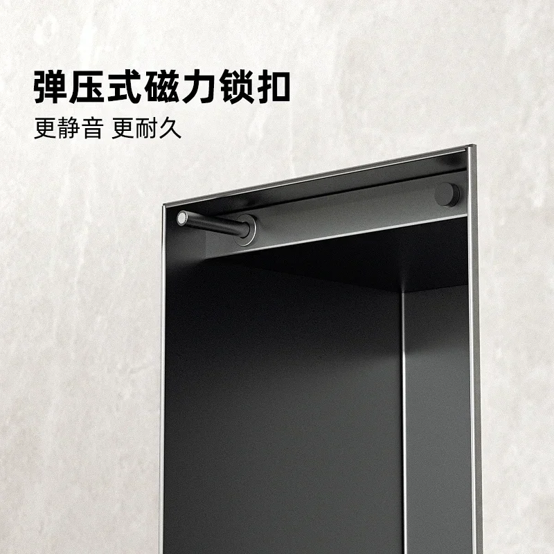 فرشاة مرحاض مخفية من الفولاذ المقاوم للصدأ، رف قابل للتخصيص على الحائط #4