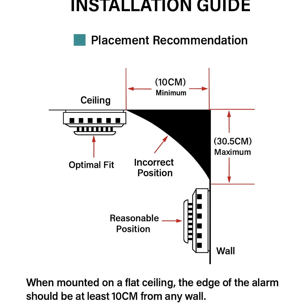 No-Smoking Smoke Detector Alarm | 120dB Voice Alert | 1-10 Adjustable Sensitivity | Remote Control | Plug-in Use | No Battery