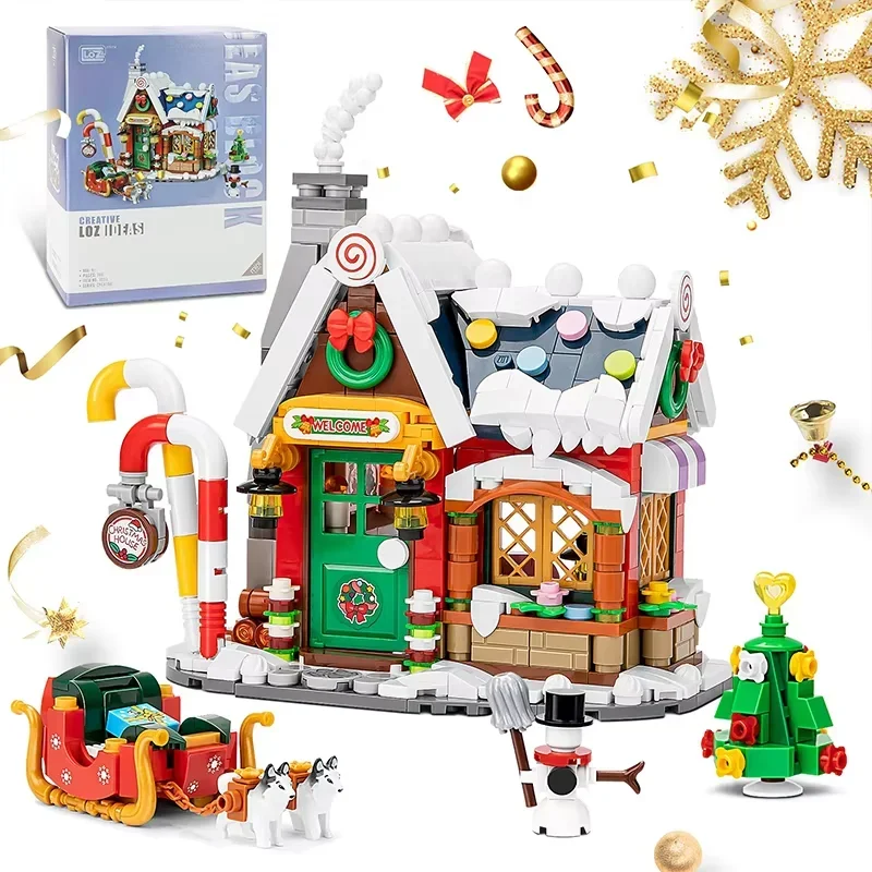 

Mini Creative Fun Home Decoration Street City View DIY Model Building Blocks Children's Educational Toys Ornaments Bricks Gifts