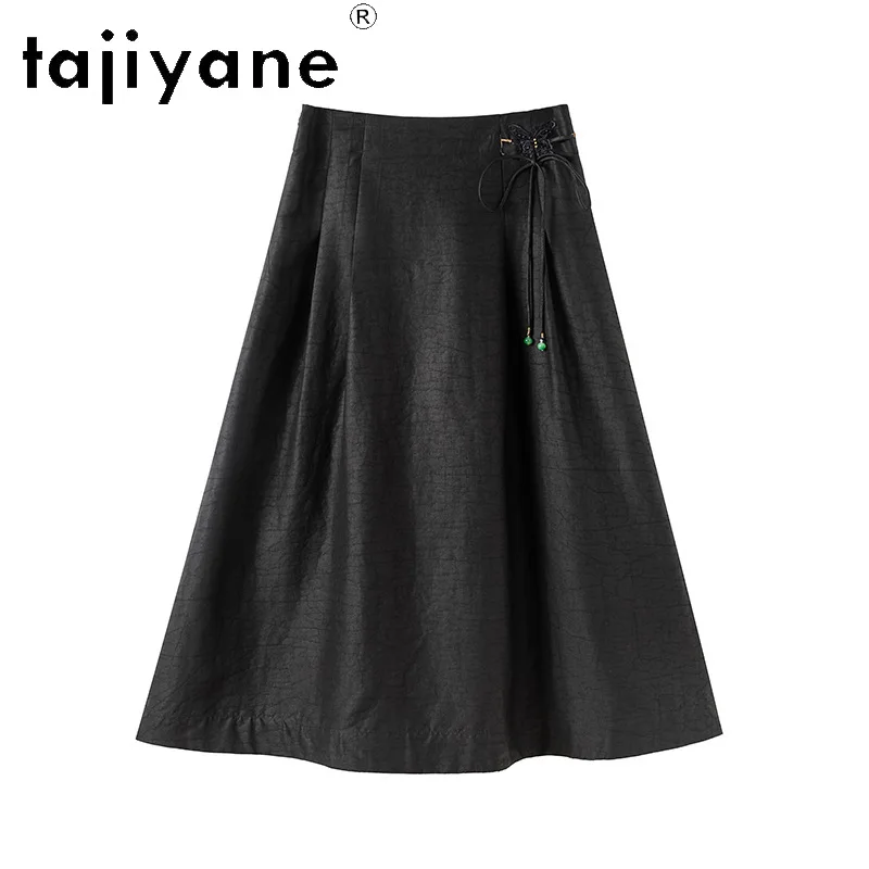 

TAJIYANE 100% Шелковые юбки из тутового шелкопряда для женщин, настоящая шелковая юбка миди Xiangyun Sha, высококачественные юбки А-силуэта, новая женская одежда 2026 юбка