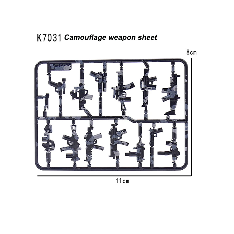 Arma militar acessórios de camuflagem ww2 arma do exército blocos de construção figura tijolos peças montar modelo brinquedos educativos para o presente