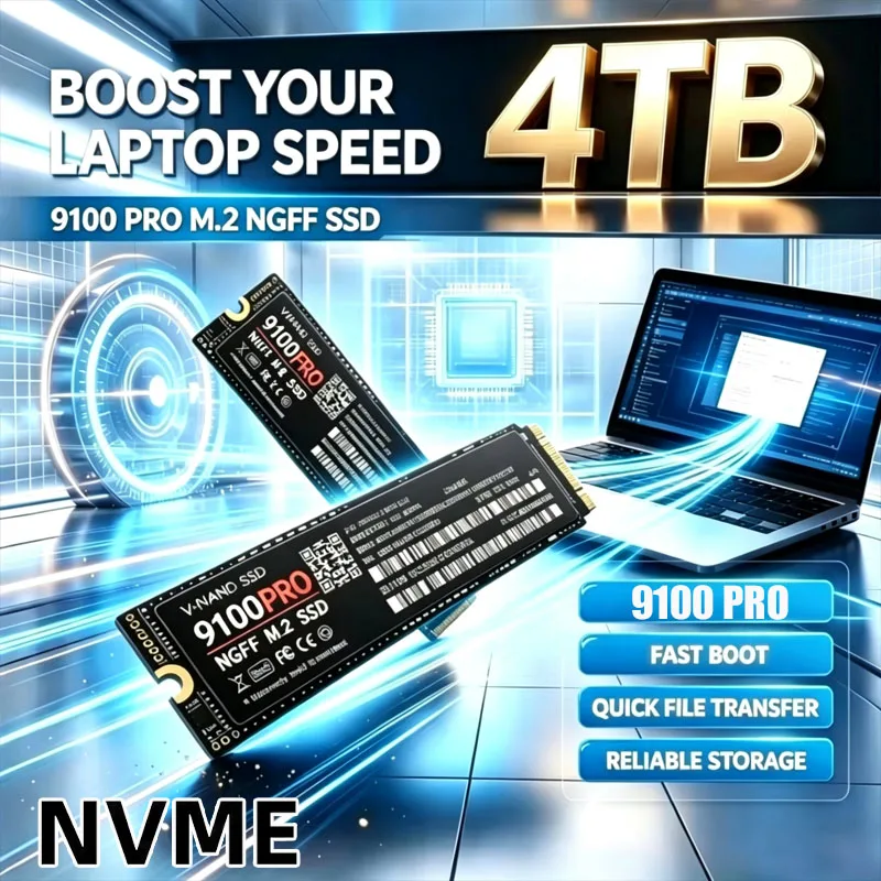 9100PRO M.2 2280 Internal SSD Portable NGFF Solid State Drive 500GB/1TB/2TB/4TB Fast Data Transfer for Laptops