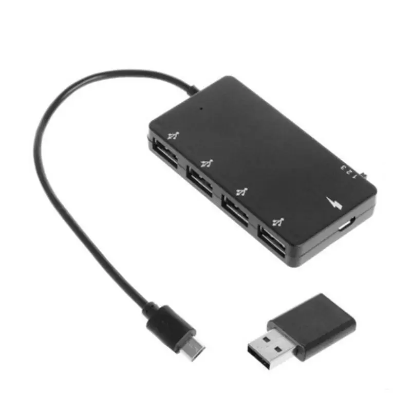 Exquisite-1 Set Micro-USB OTG 4 Port Hub Power Charging Adapter Cable Multi-Port Adapter USB Hub For Smartphone Tablet High Spee