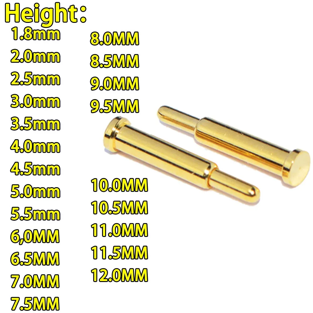 5PCS High Current Spring Loaded Pogo Pin Male Female Connector Power Heavy Current Battery Connector POGOPIN Header Charge