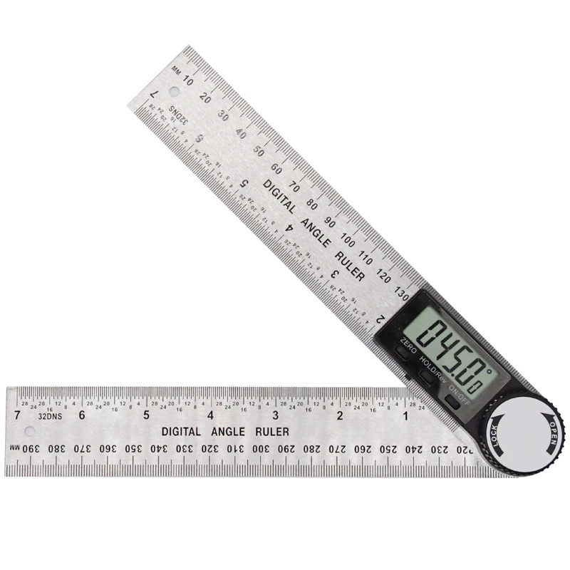 200mm 300mm Electronic Protractor Stainless Steel Digital Angle Ruler Protractor Angle Finder Digital Angle Gauge