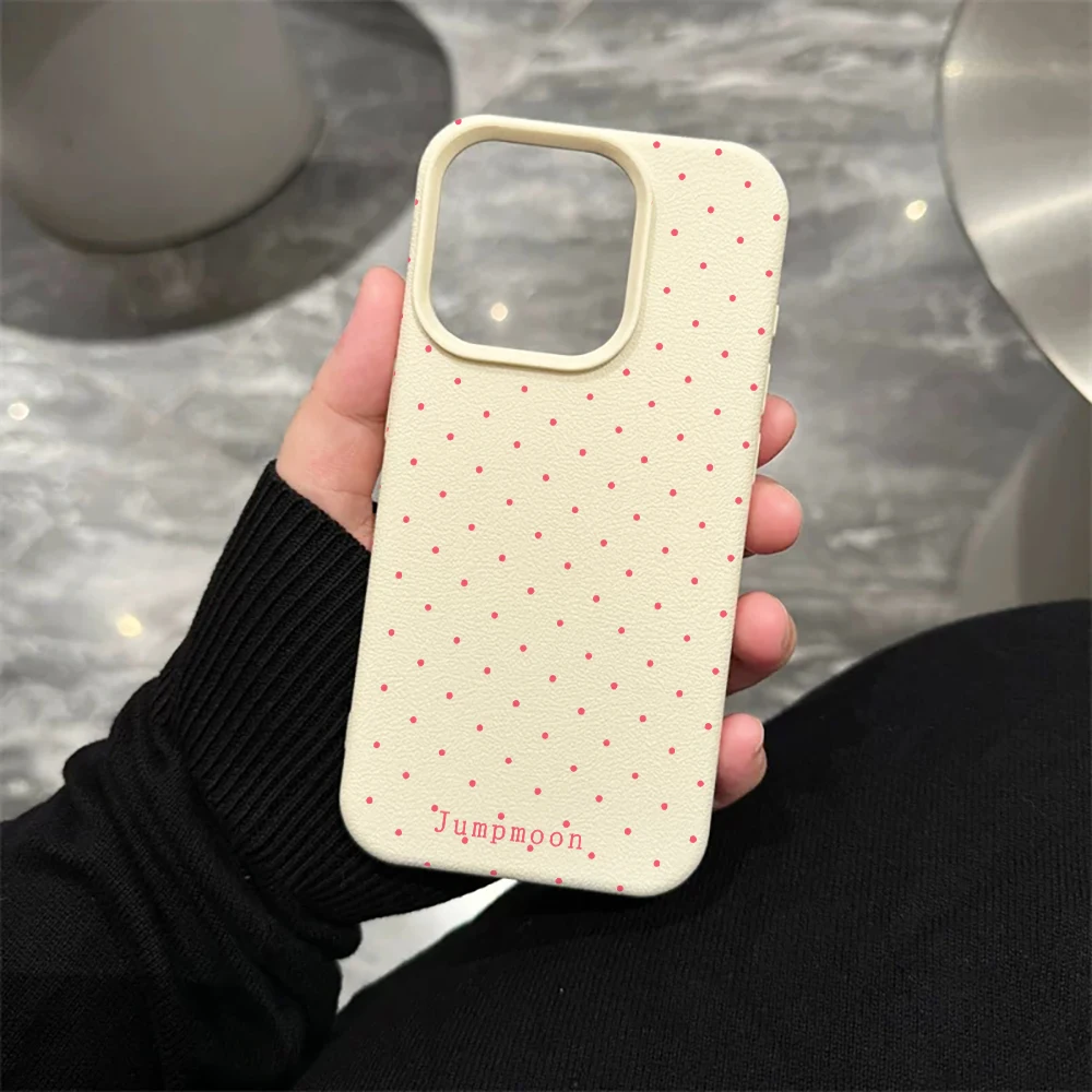 Lichee-Muster Silikon-Handyhülle für iPhone 13, iPhone 15, 17, 14, 11, 12, 16 Pro Max, 17 Air, XS, XR, einfache INS Polka Dot Hülle – Detail 11