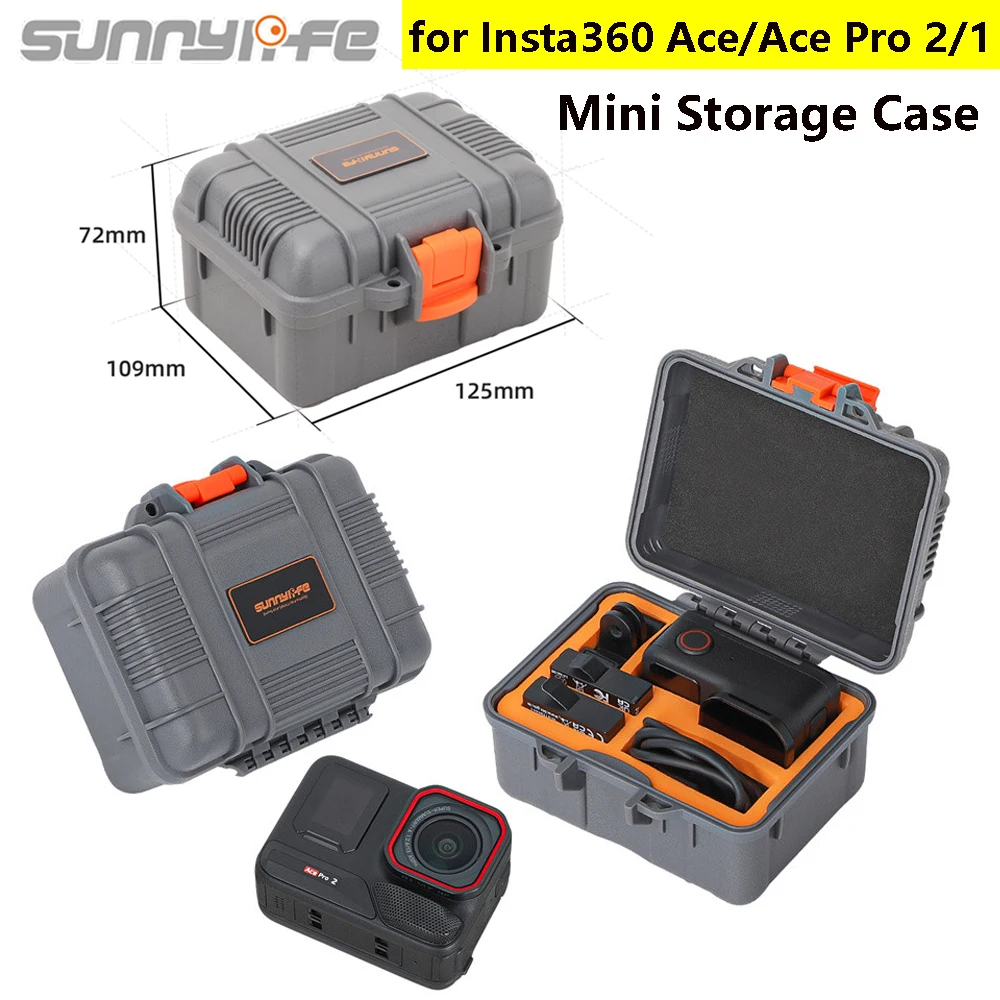 

Sunnylife Portable Travel Mini Case for Insta360 Ace/Ace Pro/Pro 2 Camera Waterproof Storage Bag Shock-proof Protective Case
