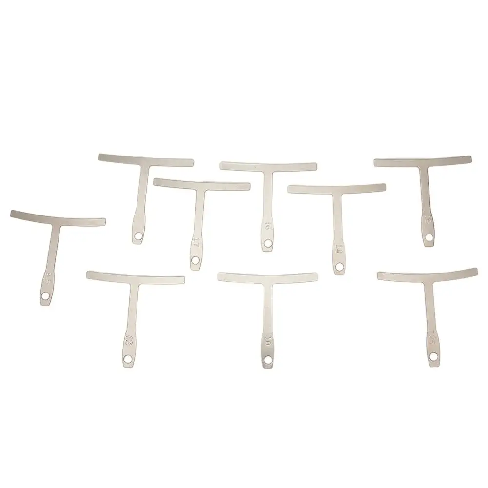 

3.5 X 2.0 In/8.9 X 5.1 Cm Guitar String Height Ruler Plastic Guitar T-shaped Rulers Set Stainless Steel Hot Sale Silver