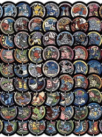 108 sztuk Kawaii Anime Pokemon naklejki śliczne Pikachu Eevee Cartoon naklejki laptop telefon księga gości klasyczne naklejki dla dzieci zabawki