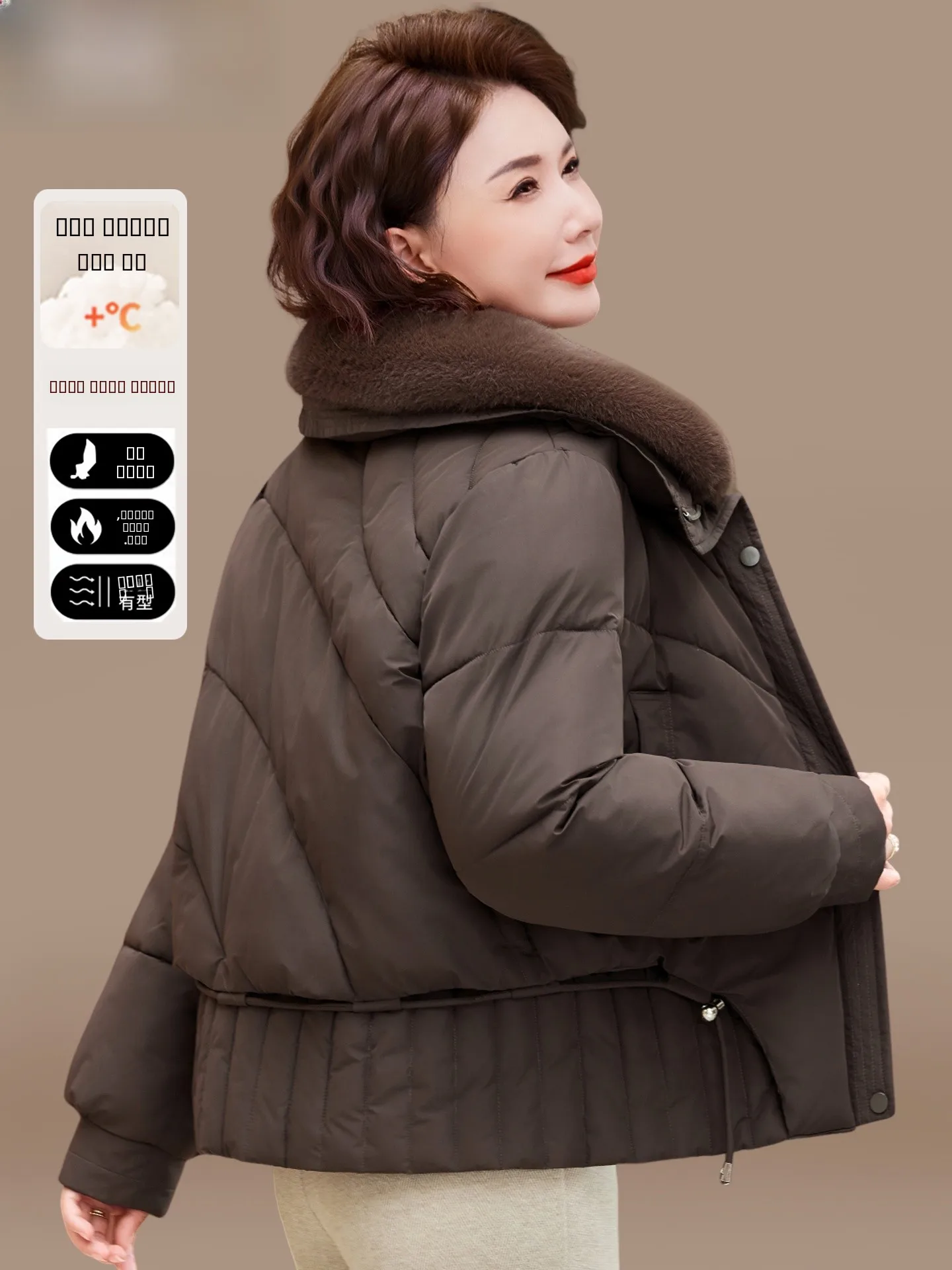 

Зимняя куртка Sli для женщин старше 50 лет: теплая повседневная пуховая куртка из хлопка, модная осенне-зимняя верхняя одежда приталенного кроя