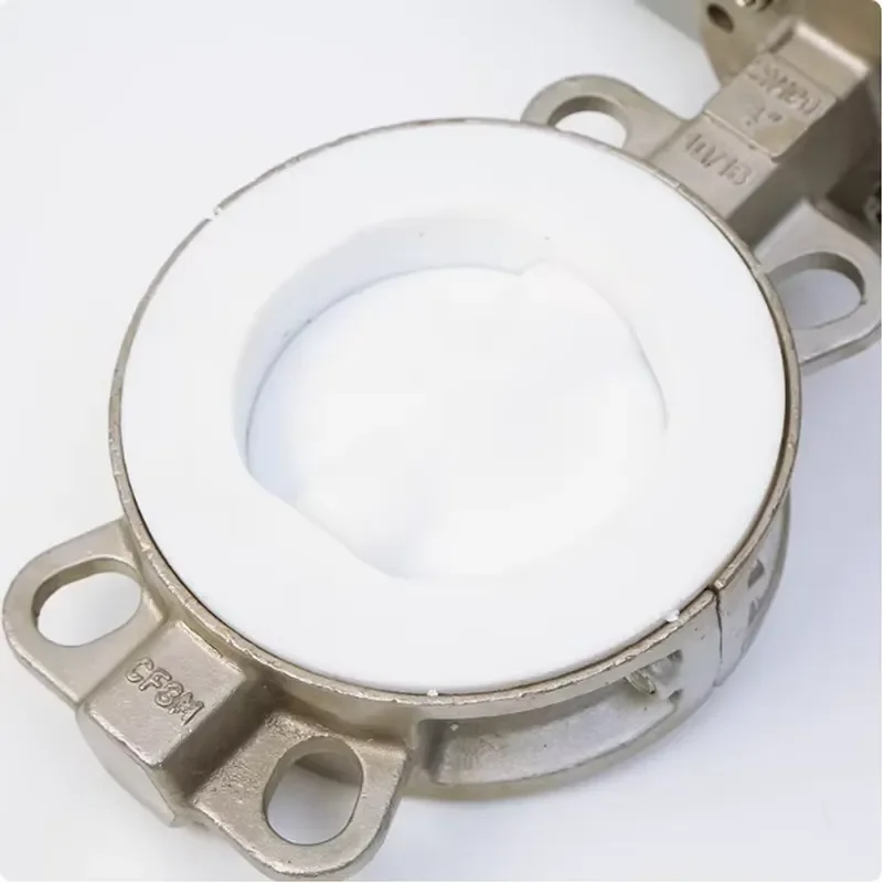 PTFE Sealed Block Type WCB Carbon Steel Double Acting Pneumatic Actuator Butterfly Valve