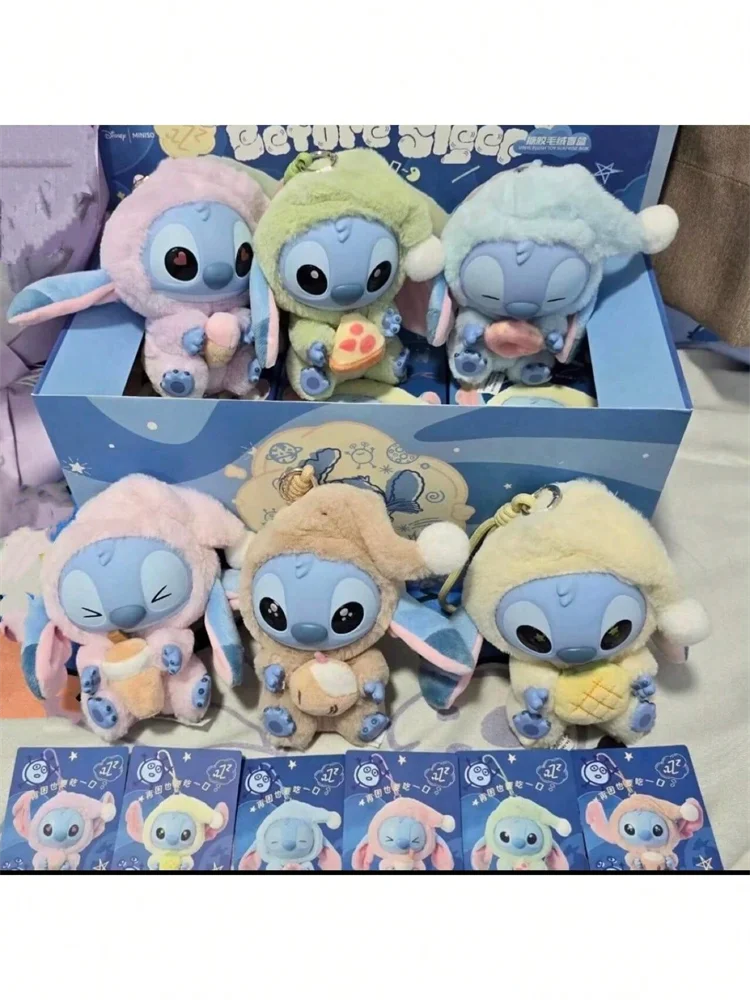 

1 PCS New Stitch Eat Some Thing Before Sleep Series Vinyl Blind Box Bag plush Pendant Cute Doll Mystery Box Toy Holiday Gifts