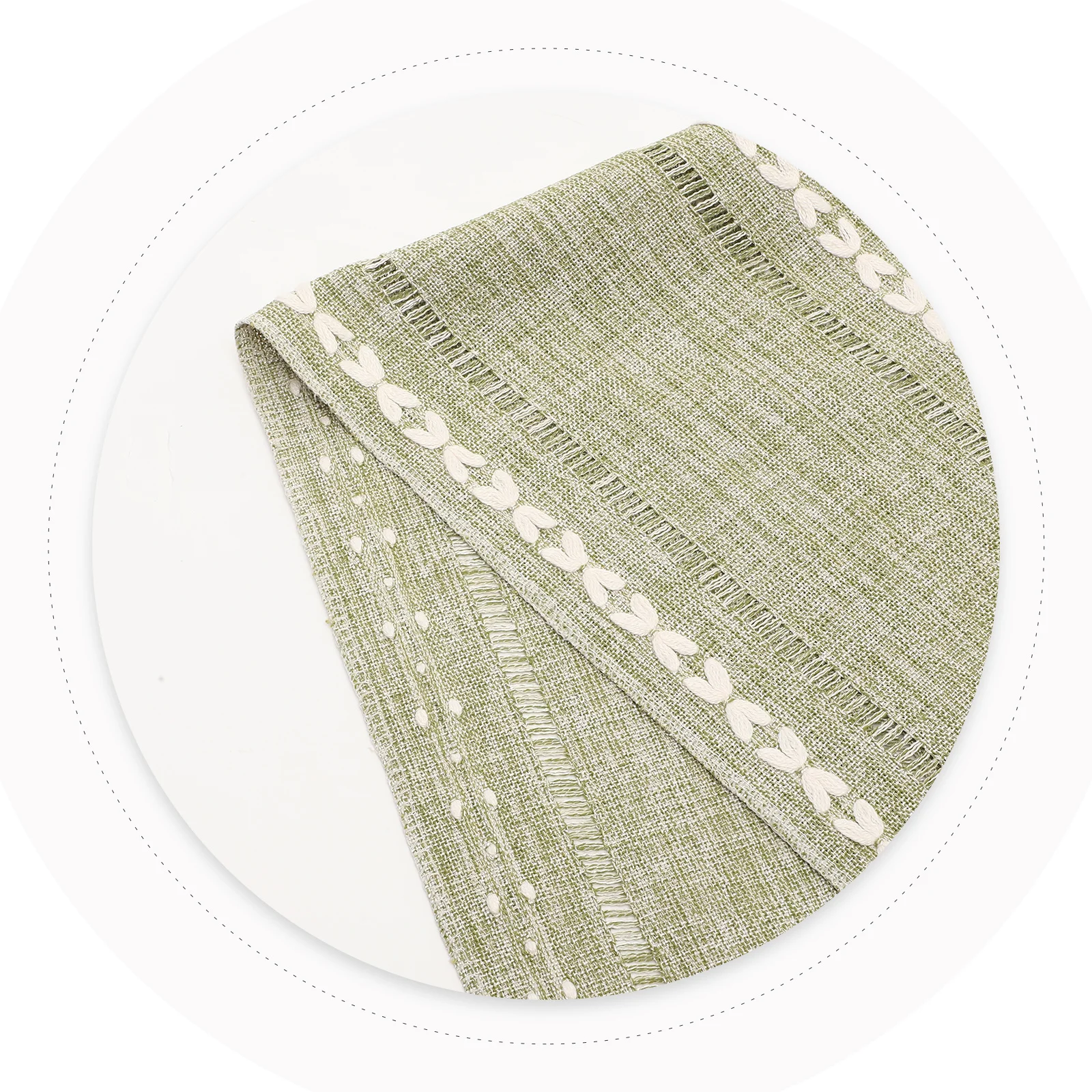 

Elegant Long Table Runner with Tassels Retro Style Decor for Buffet Chair Craft Object Fall Party Home Everyday Use