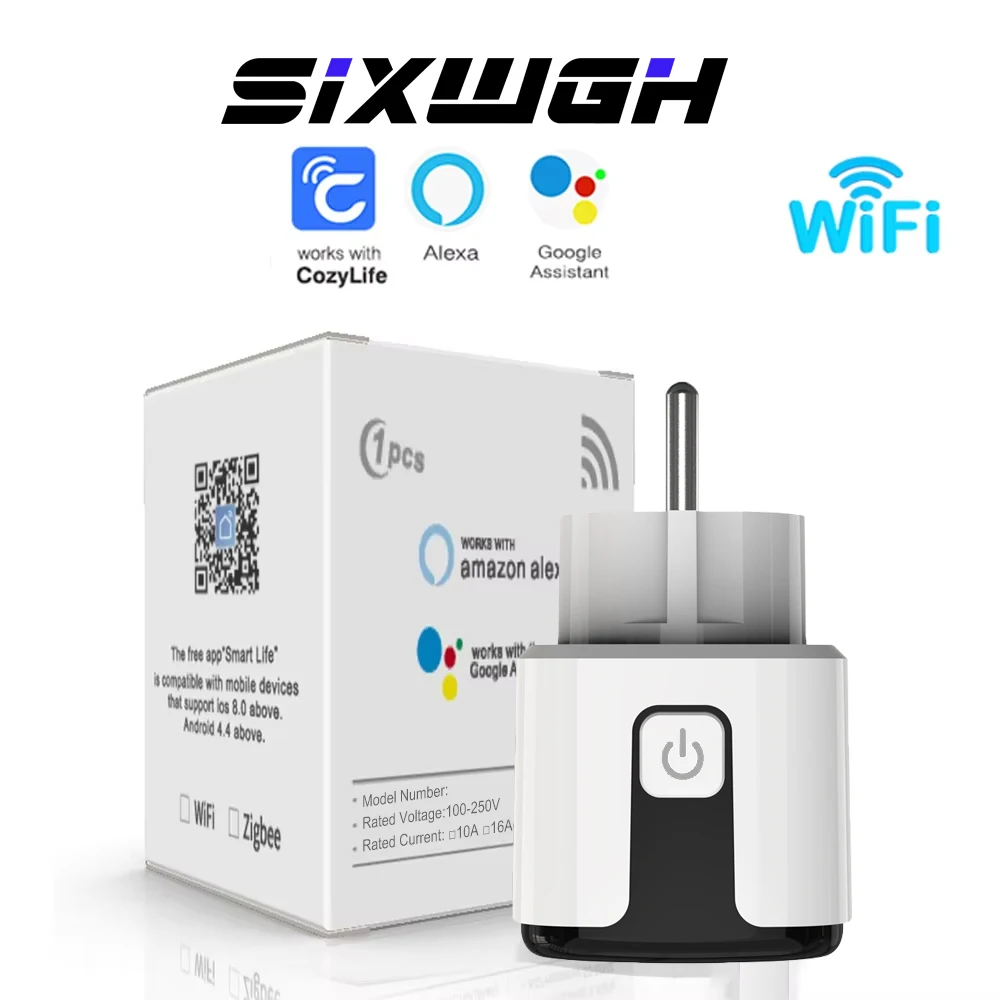 Cozylife Smart WiFi 16A EU Socket Remote Control/Timer Switch/Battery Count Compatible with Google HomeAlexa Voice Assistant