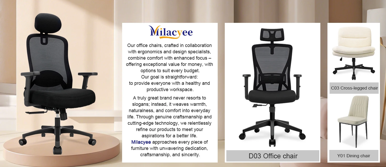 Milacyee Ergonomischer Computer-Schreibtischstuhl, Hochlehner-Bürostuhl für Zuhause mit verstellbarer Kopfstütze und Lendenwirbelstütze hat 90 ° -130 ° Reklamierung – Detail 1