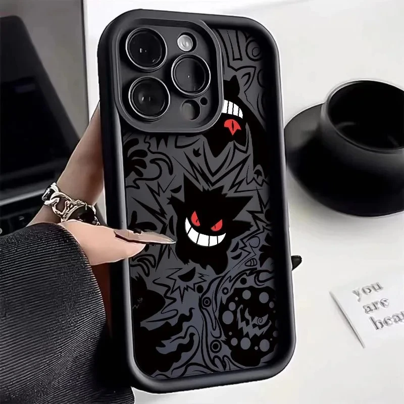 Pokemon Gengar Cool Phone Case For iPhone 15 14 13 12 16 Pro Max XR XS XSMAX 7 8 Plus 13 12 Mini Shockproof Silicone Soft Cover