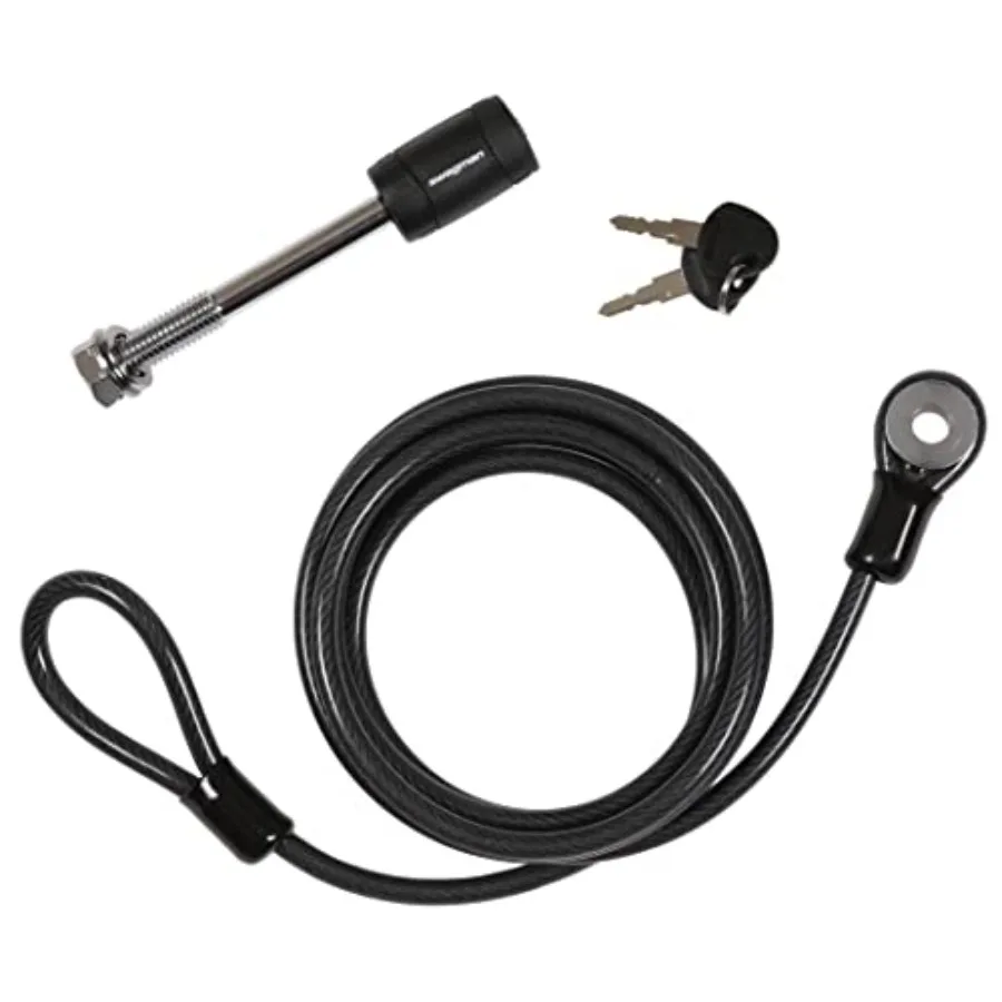 

64030 Locking Hitch Pin and Security Cable Anti-Wobble Locking System 2" Hitch Bike Racks