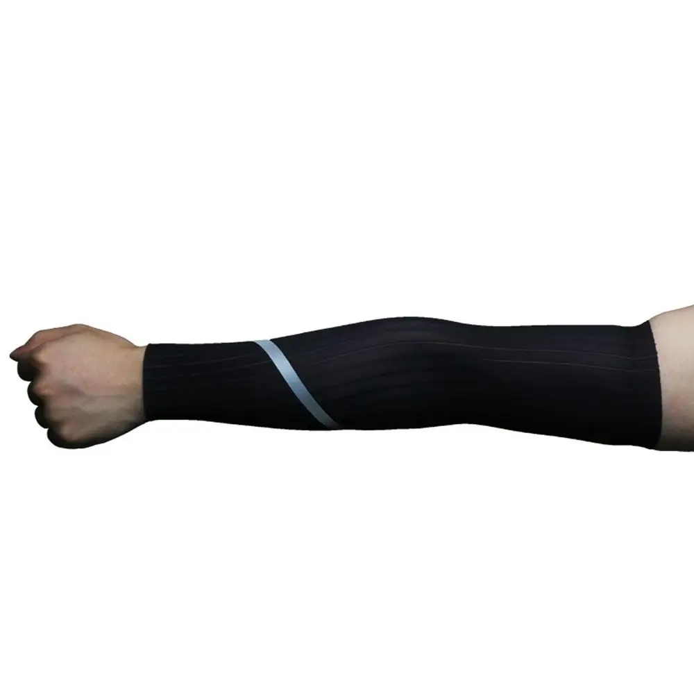 1 Pair of M L Cycling Arm Sleeve Breathable Anti-UV Compression Arm Sleeves Cooling UV Protection Reflective Cycling Sleeves