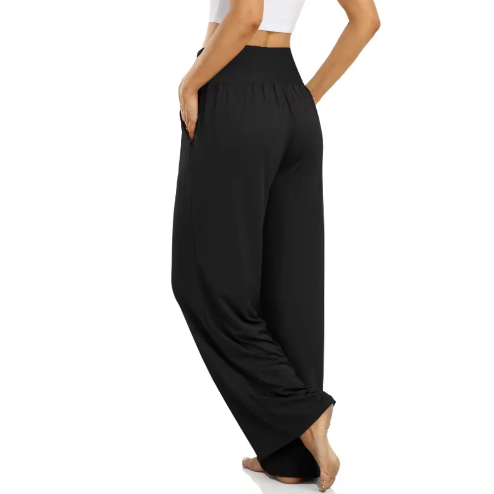 Casual V-shaped Waist Wide-Leg Long Pants for Plus Size Women