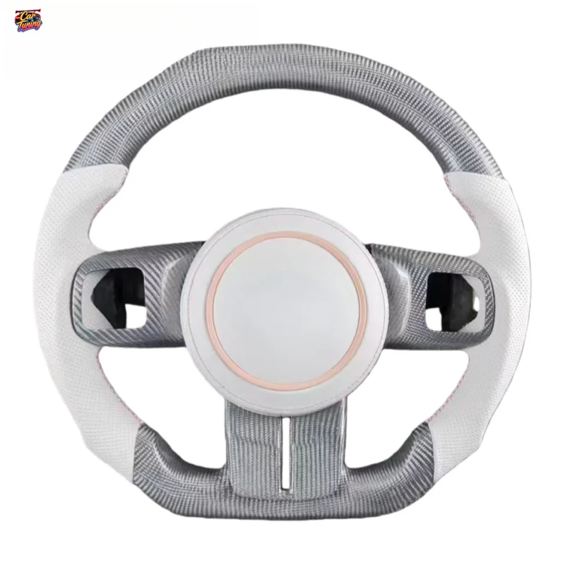 Carbon Fiber Car Steering Wheel, Suitable for Jeep 2011-2018 Wrangler, 2011-2014 Grand Cherokee Gladiator Without Airbag