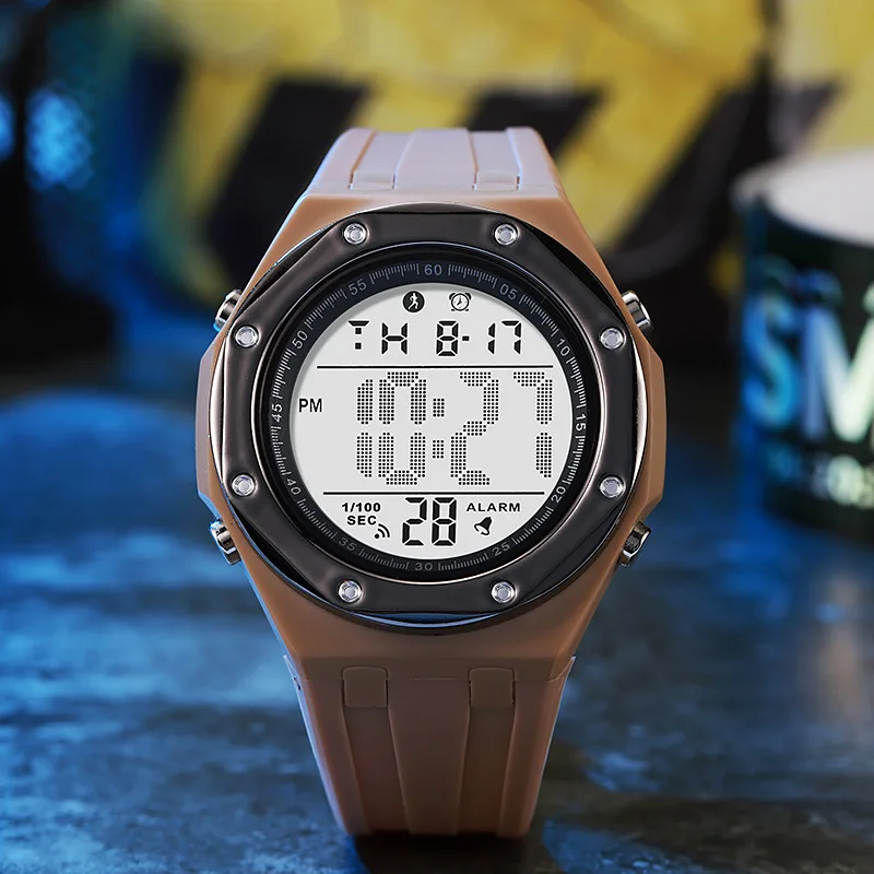 Fashionable hot selling and cool electronic watches, trendy sports watches, multifunctional night light men's watches