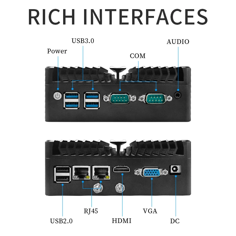 صندوق جديد كمبيوتر صغير بدون مروحة VAG COM DC12V I3 I5 I7 Win10 11 Linux كمبيوتر صناعي صغير #5