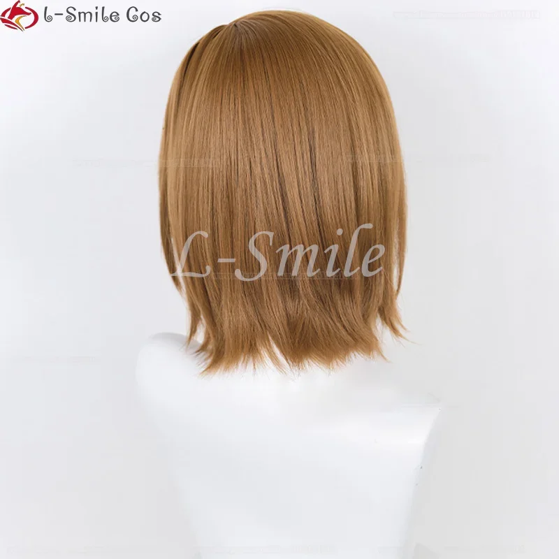 Misaka Mikoto Cosplay Wig Anime Cosplay 38cm Brown Heat Resistant Hair Cosplay Anime Wigs Wig Cap