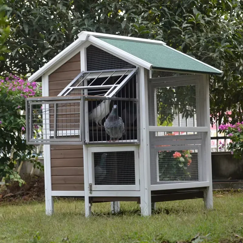 Waterproof Aviary Pigeon Bird Cage Wooden Outdoor House Pigeon Breeding Cage