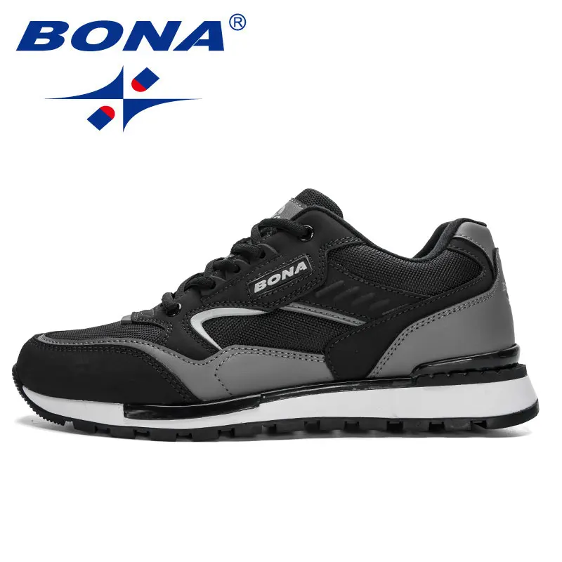 BONA New 2023 Designers Sneakers Trainers Lightweight Antiskid Outdo Light and wear-resistant Men Running Shoes Lightweight anti