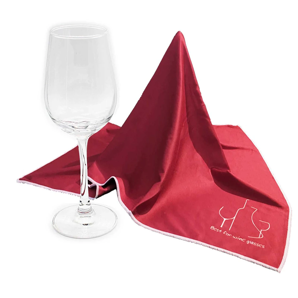 1pc Thickened Cup Wiping Cloths Wine Glass Cleaning Cloths High Fibre Absorbent Cloths Without Linting Kitchen Bar Cleaning