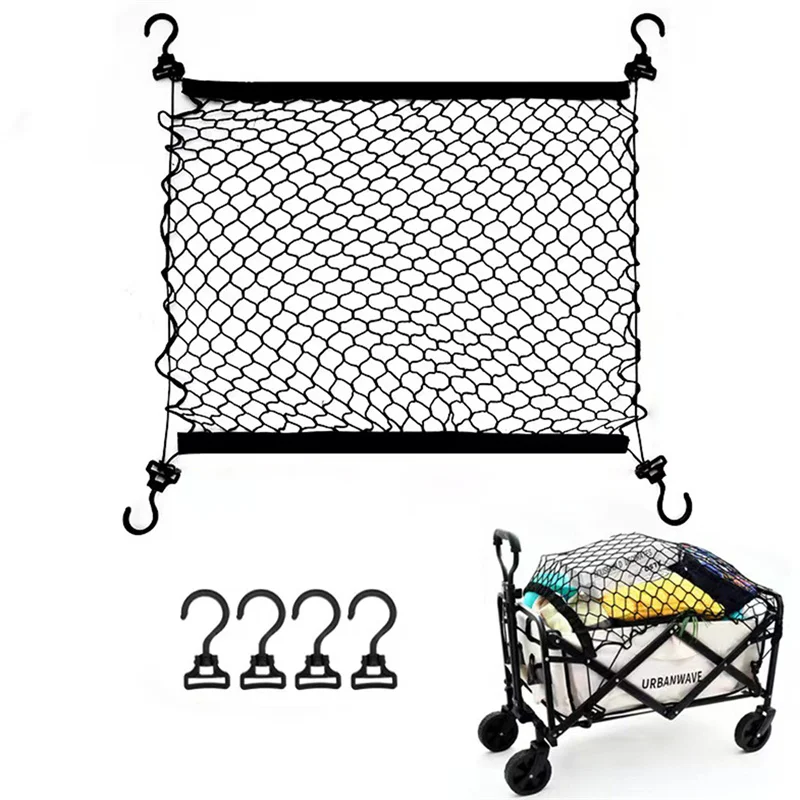 Car Trunk Storage Net Bag Cargo Luggage Elastic Mesh Hanging Nets Pocket Stowing Tidying Interior Camping Wagon Accessories NEW