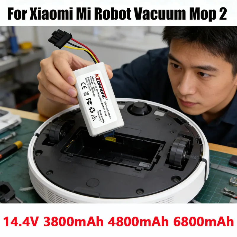 

2026 new 14.4V 3500mAh Battery for Xiaomi Mijia Mi Robot Vacuum-Mop 2 Lite MJSTL / Xiaomi Robot Vacuum E10 vacuum cleaner.