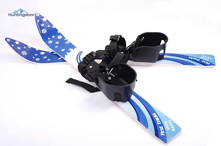 กระดานสกีสำหรับเด็กสโนว์บอร์ดผูกเสาสกีสำหรับเด็กเล่นสกีสโนว์บอร์ดของขวัญกีฬาฤดูหนาวกระดานสกี 5-10 ปี