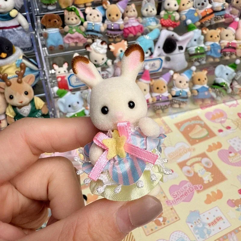 Sylvanian Families Anime juguetes de cocina para niños juguetes para niñas figuras cocinas para niños Ternurines lindo bebé pequeño 6