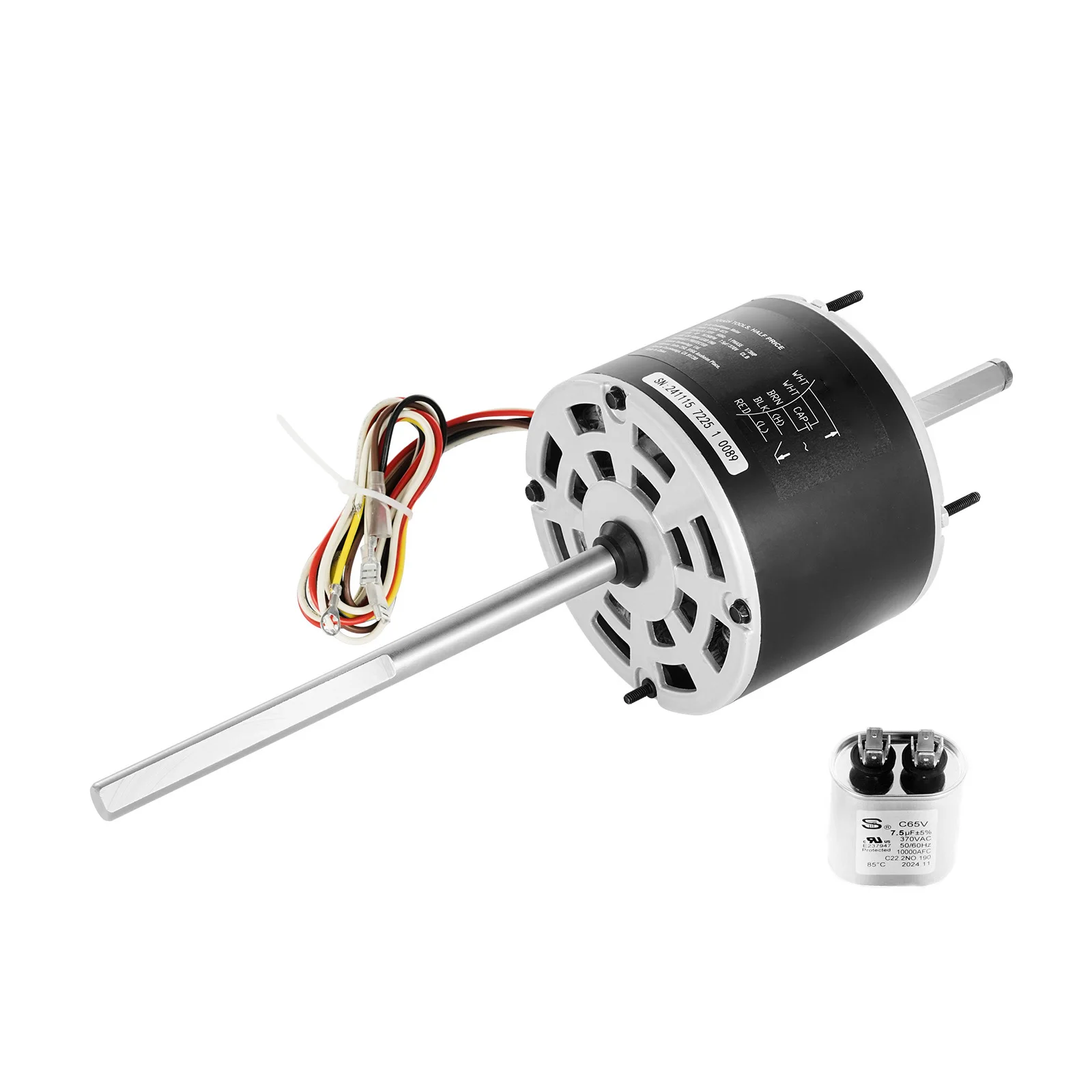 

SucceBuy 1/3HP RV Air Conditioner Motor with Capacitor 1675 RPM Compatible with Coleman Mach RV AC Systems Replaces Fasco D1092