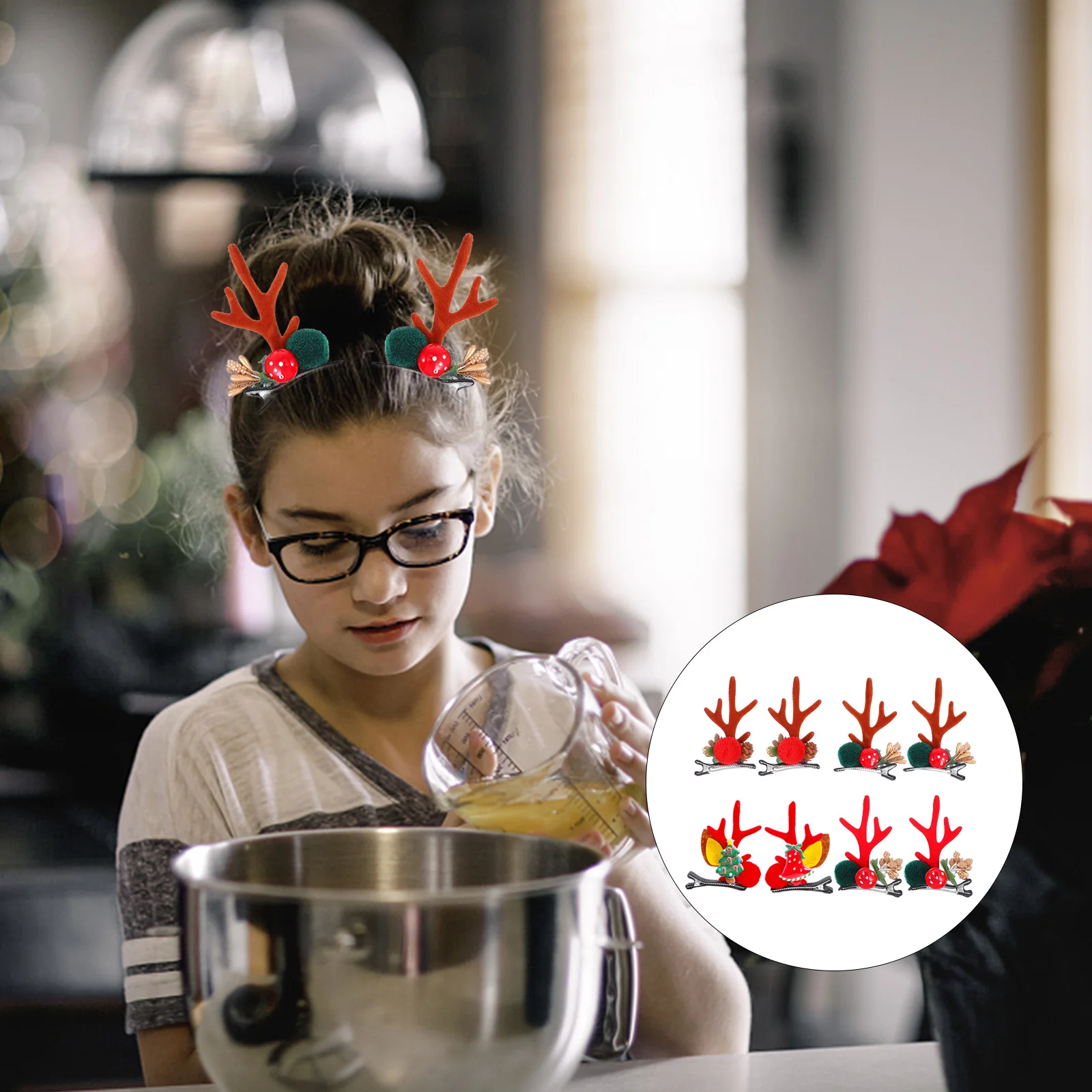 

Christmas Hair Clip Antler Headpiece for Girls Kids Durable Comfortable Xmas Hairpin Animal Horns Accessories