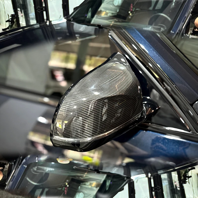 Lightweight Dry Carbon Fiber Side Mirror Covers Anti Scratch Mod Parts Without lane Assist Fit X3 X4 X5 X6 X7 2016-2018