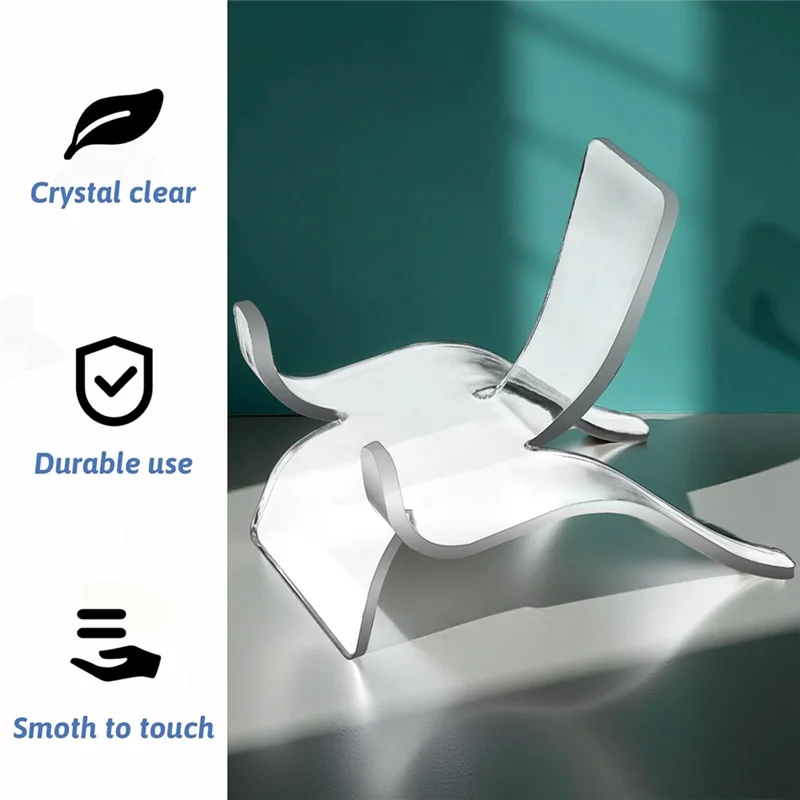 

T99C-Display Stand For Rock Acrylic Holder Mini Easel Stands For Display Stones Rock Geodes Small Collectibles