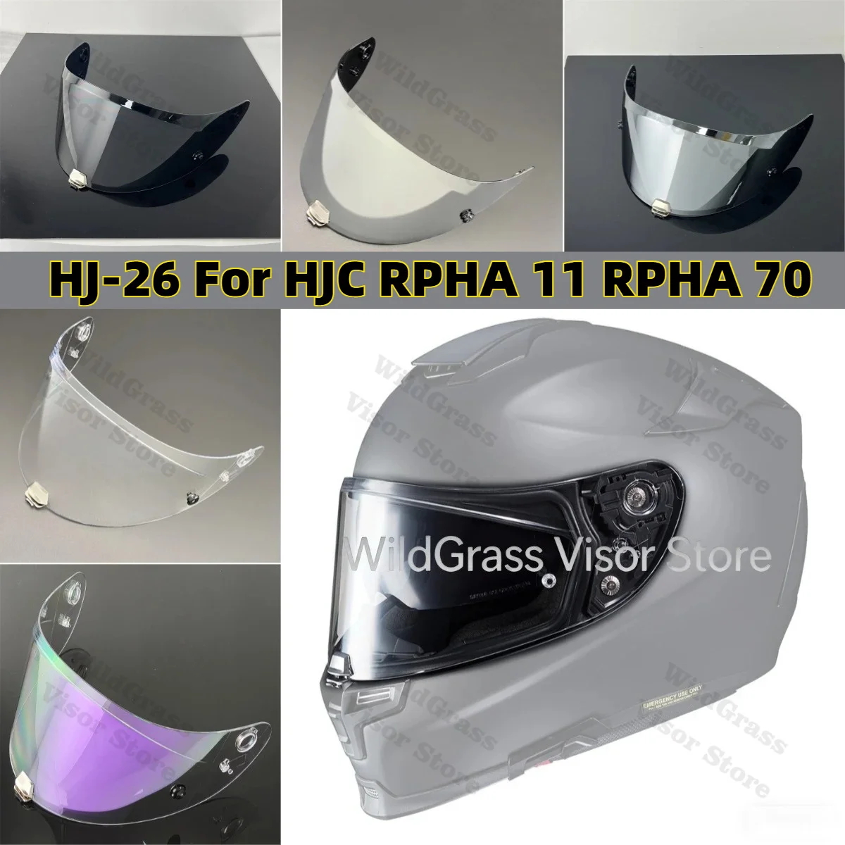 HJ-26 Motorcycle Helmet Visor Lens For HJC RPHA 11 RPHA 70 HJ-26 HJ-26ST Anti-UV Anti-Scratch Dustproof Wind Shield Moto Parts