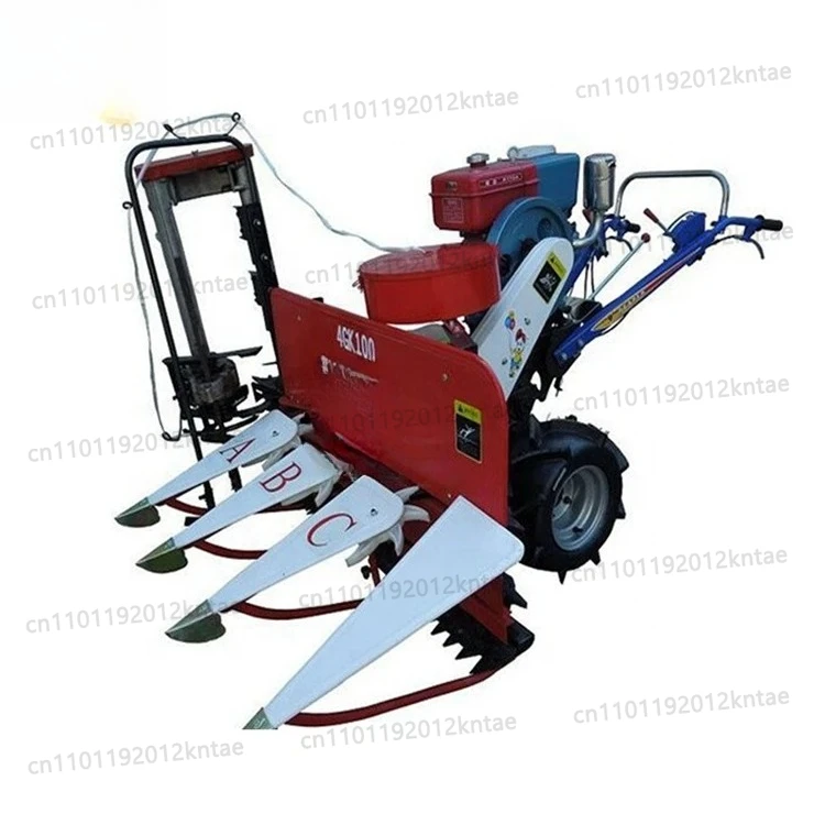 Farms rice corn soybean pepper sesame reed harvester reapers hand control reaper binder 173 diesel electric steering model
