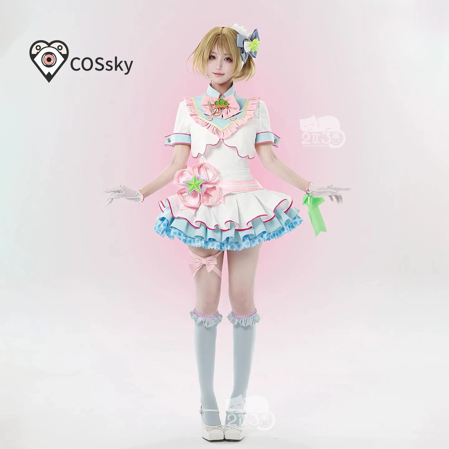 Anime Love Live! Hanayo Koizumi 20th Birthday Card Cosplay Costume Girl Sweet Dress Gloves socks headwear Halloween Party Lolita - view 3